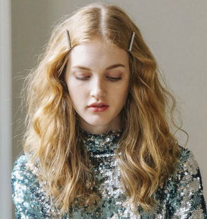 【Jennifer Behr】 Jessa embellishedセットオブ 2 bobby pins Jessa embellished set of 2 bobby pins in green - Jennifer